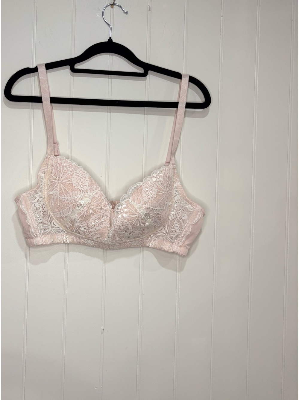 The Little Bra Company Cecilia 38A Blush Pink Lace  Bra Feminine Romantic